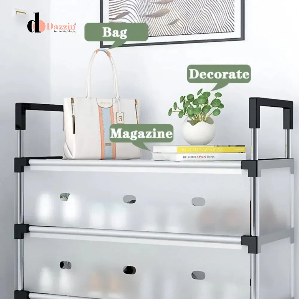 RACK HEAVY DUTY STORAGE STAND FOR SHOES HEELS TOYS & MORE - HALLWAY DORM & GARAGE - 4 to 7 LAYER