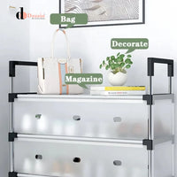 RACK HEAVY DUTY STORAGE STAND FOR SHOES HEELS TOYS & MORE - HALLWAY DORM & GARAGE - 4 to 7 LAYER