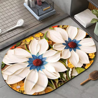 Flower Bathroom Mat - Super Water Absorbent