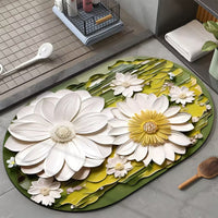 Flower Bathroom Mat - Super Water Absorbent
