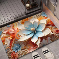 Flower Bathroom Mat - Super Water Absorbent