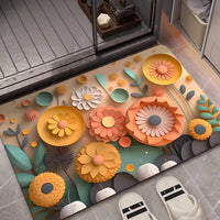 Flower Bathroom Mat - Super Water Absorbent