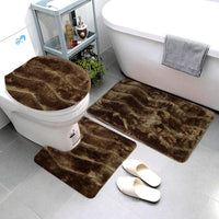 3pcs Luxury Zigzag Pattern Bathroom Mat