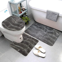 3pcs Luxury Zigzag Pattern Bathroom Mat