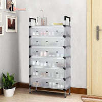 RACK HEAVY DUTY STORAGE STAND FOR SHOES HEELS TOYS & MORE - HALLWAY DORM & GARAGE - 4 to 7 LAYER