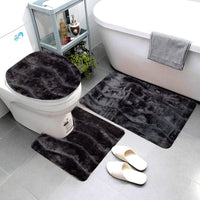 3pcs Luxury Zigzag Pattern Bathroom Mat